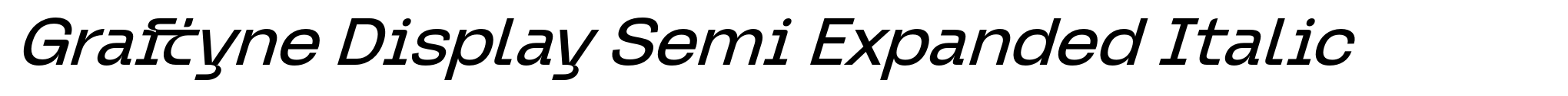 Graftyne Display Semi Expanded Italic image